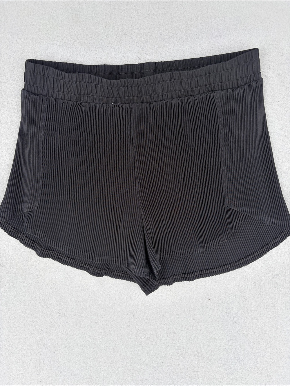 all in motion Black Ribbed Elastic-Waist Shorts